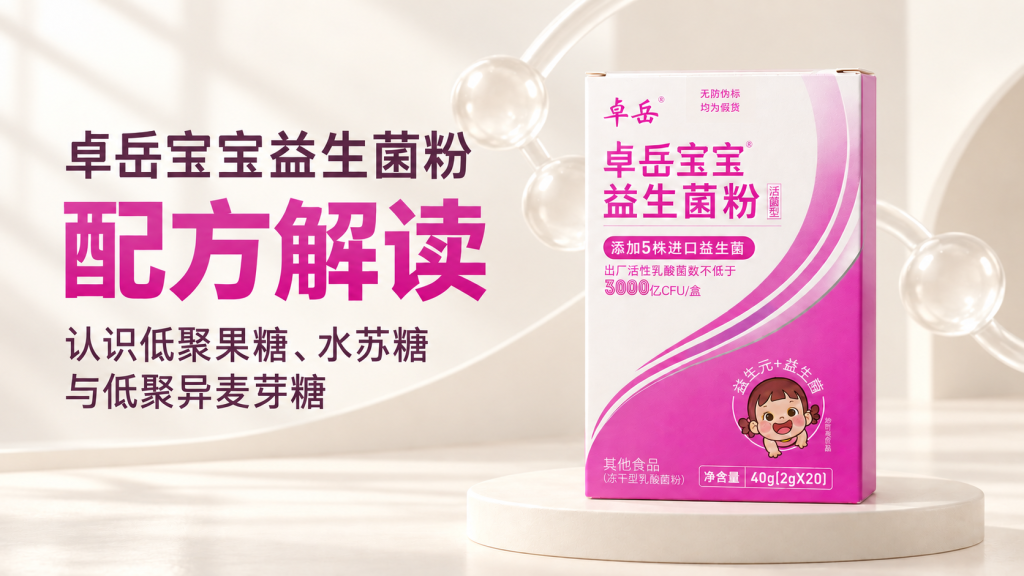 卓岳宝宝益生菌粉配方解读：认识低聚果糖、水苏糖与低聚异麦芽糖